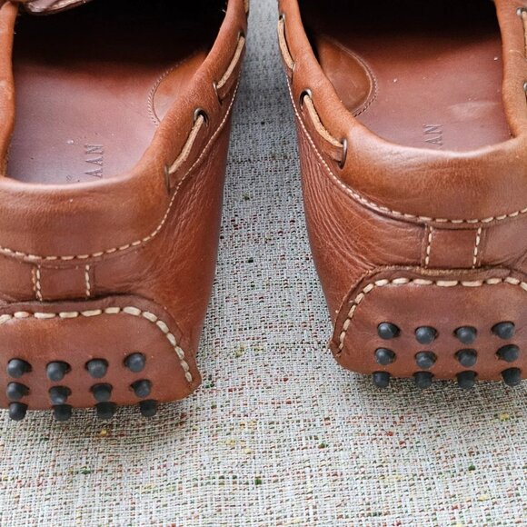 Cole Haan Men Loafer Shoes Slip On Brown Genuine Leather Moccasin Shoes Size 9D - Picture 6 of 10